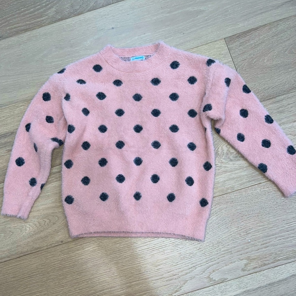 Mayoral | Sweater | Knitted Polka Dot | Girls Size 7